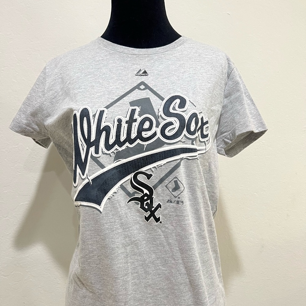Majestic Gray Short Sleeve Tee White Sox